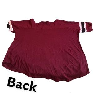 Burgundy short sleeve shirt